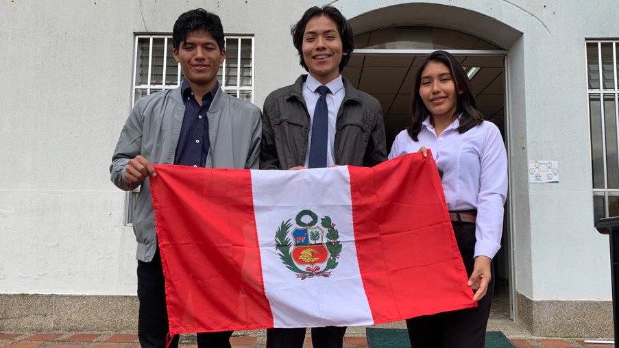 José Nilo Biton Bravo, Divaldo Etsuo Medina, provenientes de la sede Tarapoto, y Josilu Rashel Poma, proveniente de la sede Lima son los estudiantes de intercambio provenientes del Perú