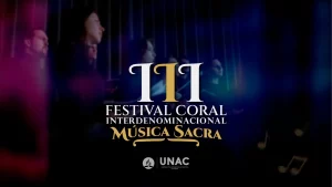 Hero del Tercer Festival Coral Interdenominacional de Musica Sacra realizado en la unac
